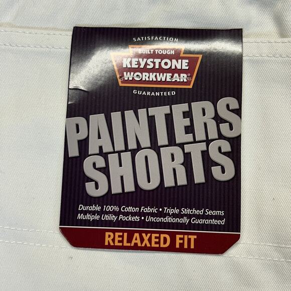 Keystone Workwear Painters Shorts Men's 36 PaintDrop Valspar Utility 10" NEW - Picture 10 of 12